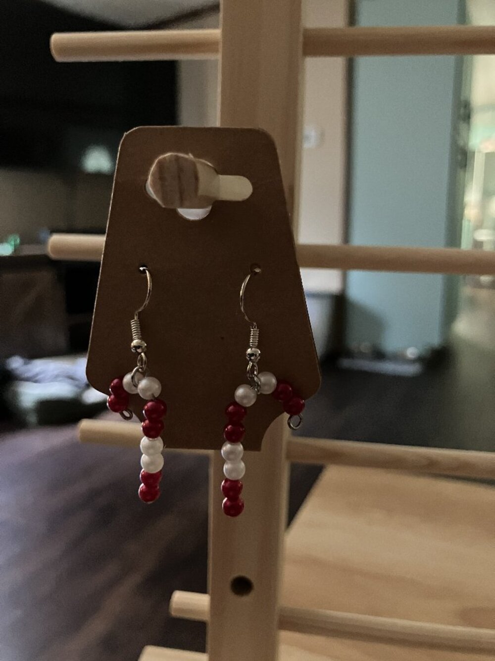 Handcrafted Candy Cane Earrings